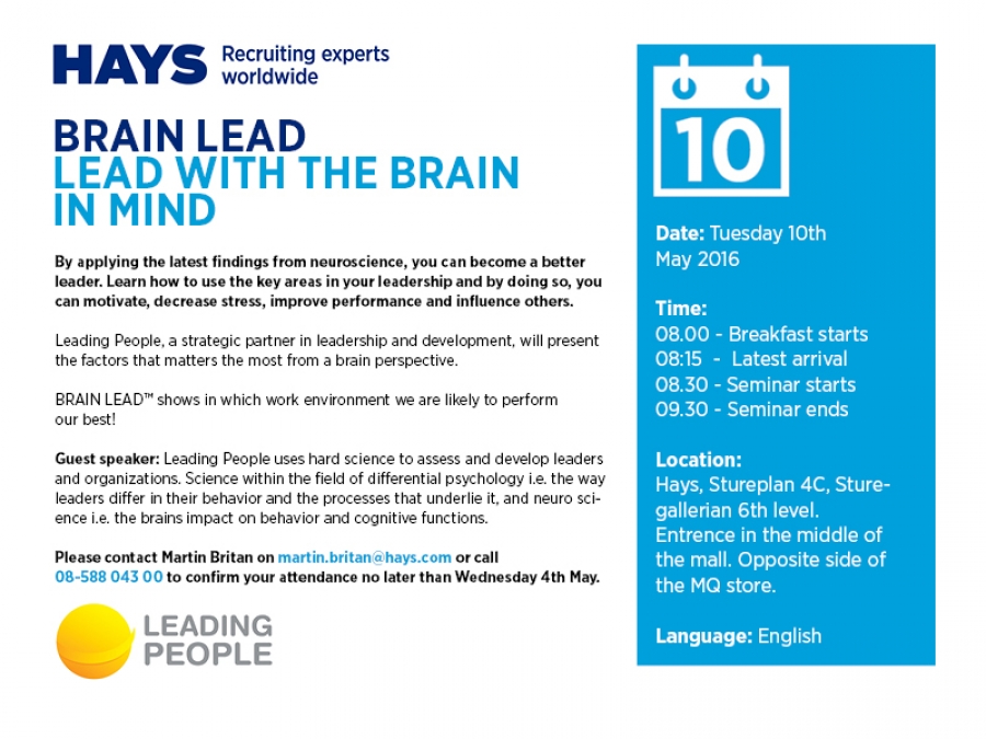 BRAIN LEAD™ Föreläsning